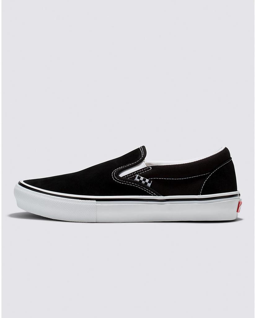 Vans Skate Slip-On Black/White Shoes - People Skate and Snowboard