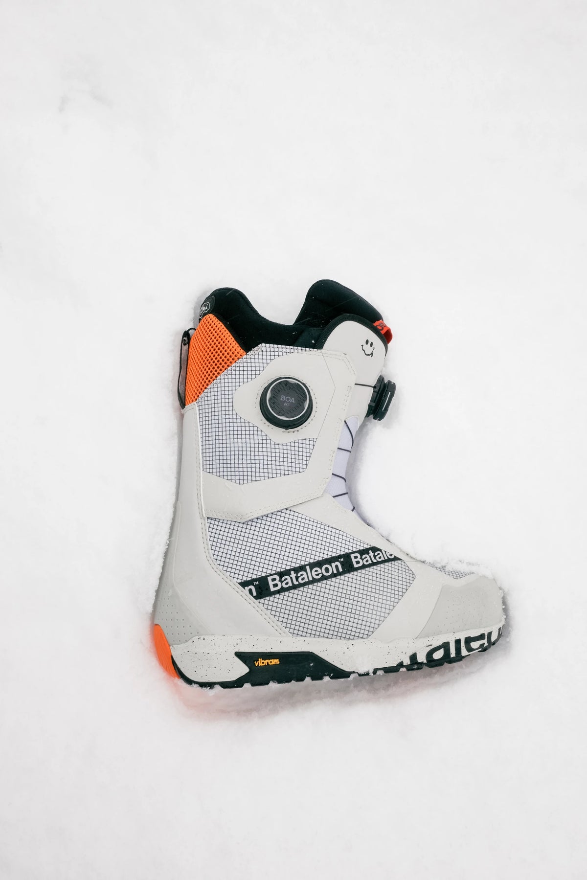 Men's Bataleon Salsa Double BOA snowboard boots in gray sunset color, designed for snowboarding with secure fit and durable construction.