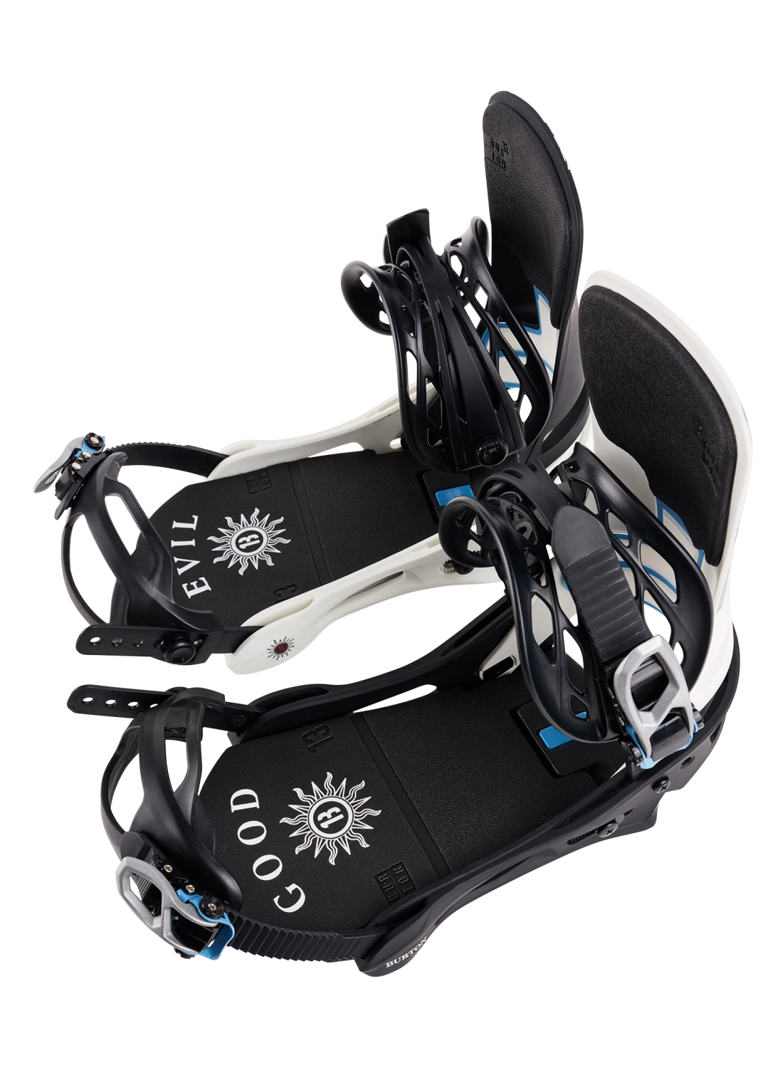 Burton 50th Cartel X snowboard bindings for men, twin design, shown with detailed baseplate and high-performance features.