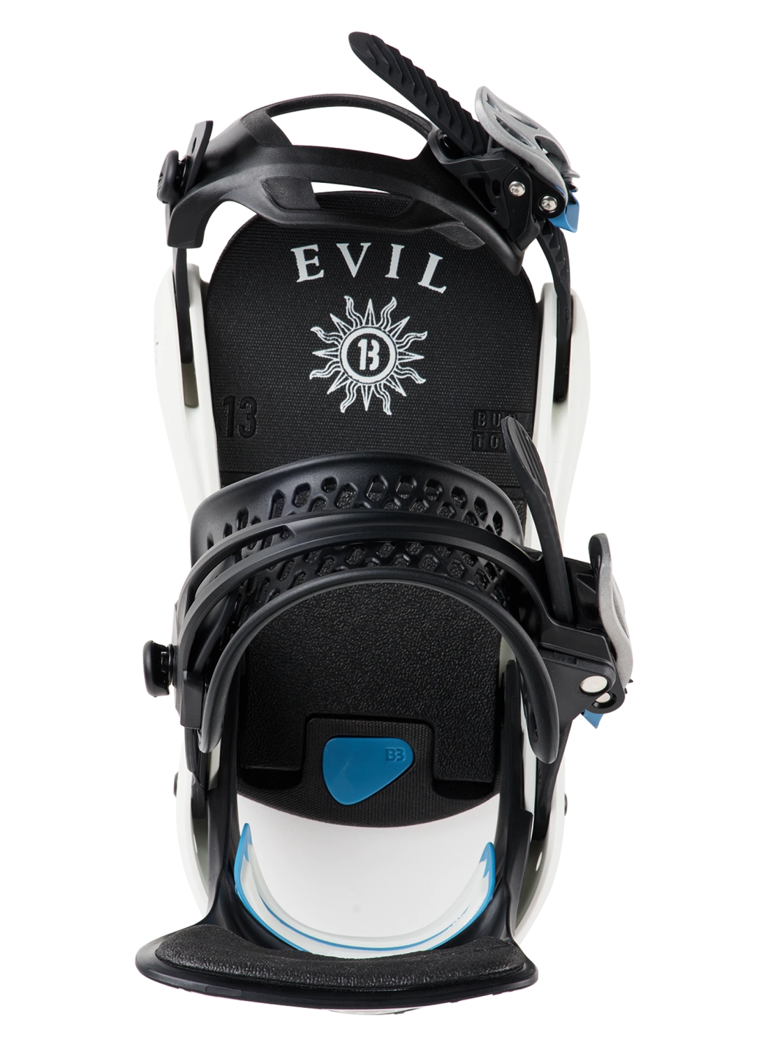 Burton 50th Lexa X women's snowboard bindings in black with adjustable straps and high-back support, designed for twin snowboarding.