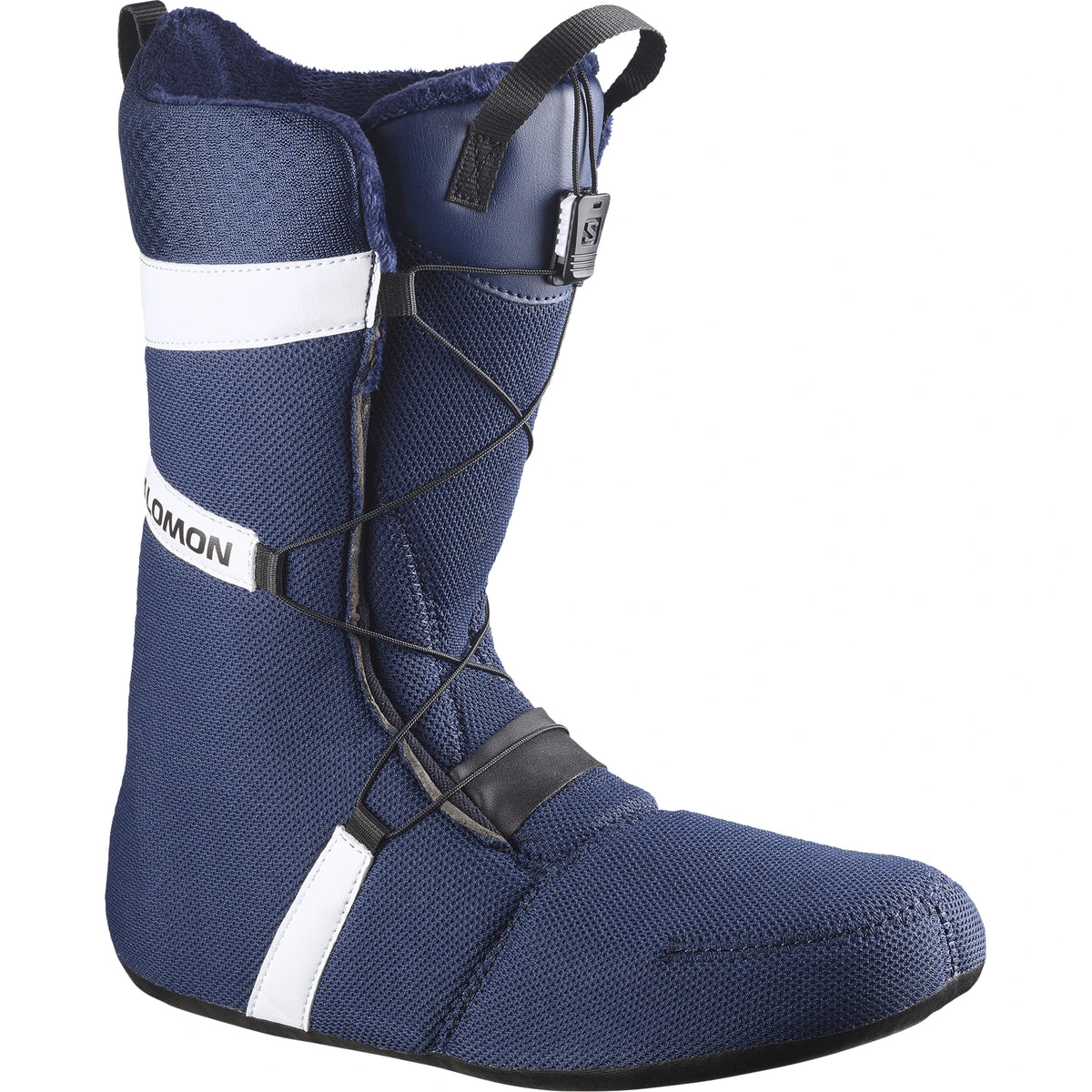 Salomon X Approach Lace SJ BOA snowboard boots in black and white with Team liner detail