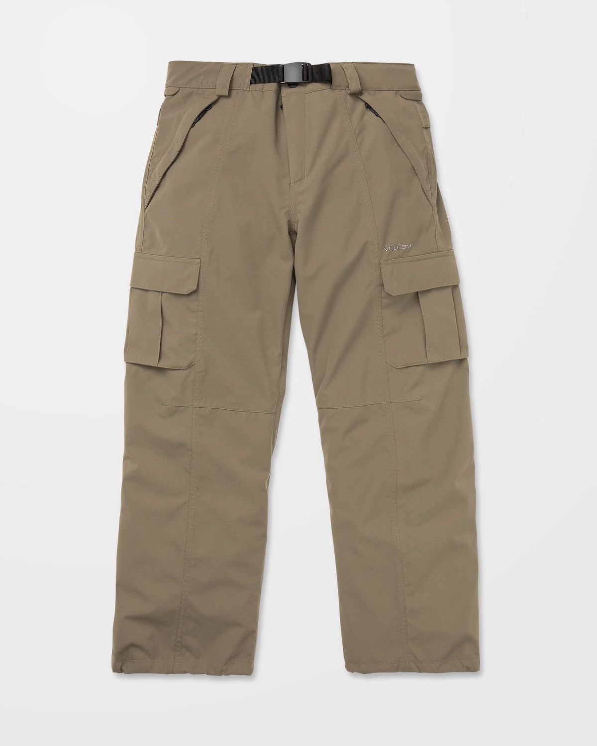 Volcom Unisex Liftline 20K snow pants in teak, waterproof winter ski pants front view