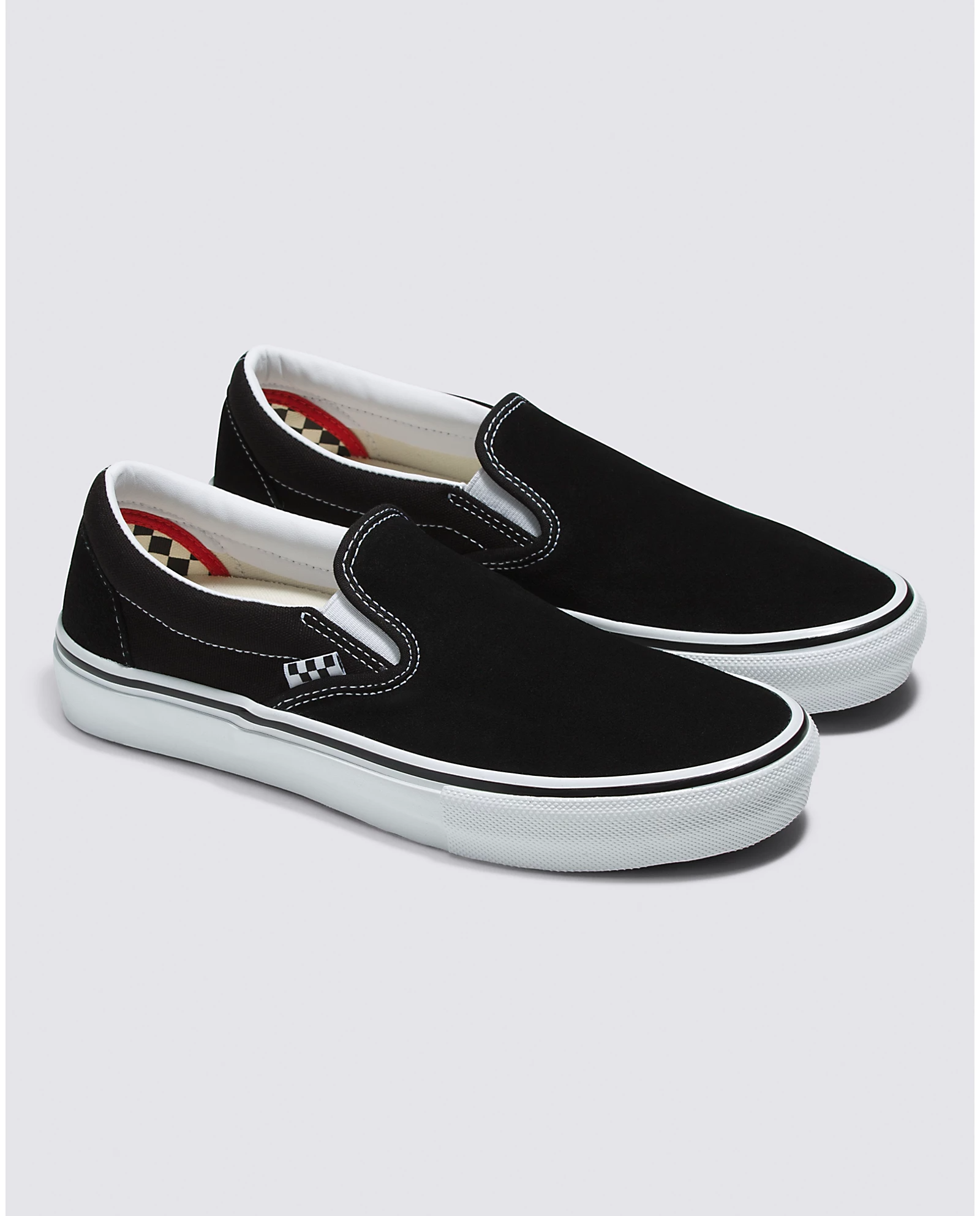 Vans Skate Slip-On Black/White Shoes - People Skate and Snowboard