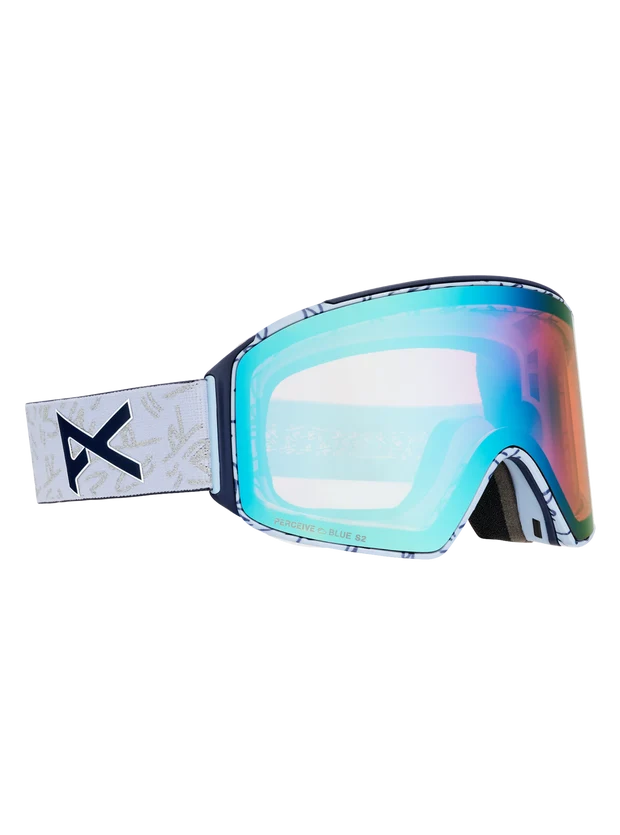 Anon Encounters with Lucas Beaufort M4 Goggles in LB Midnight Gus color, snow goggles with tinted lenses and adjustable strap.