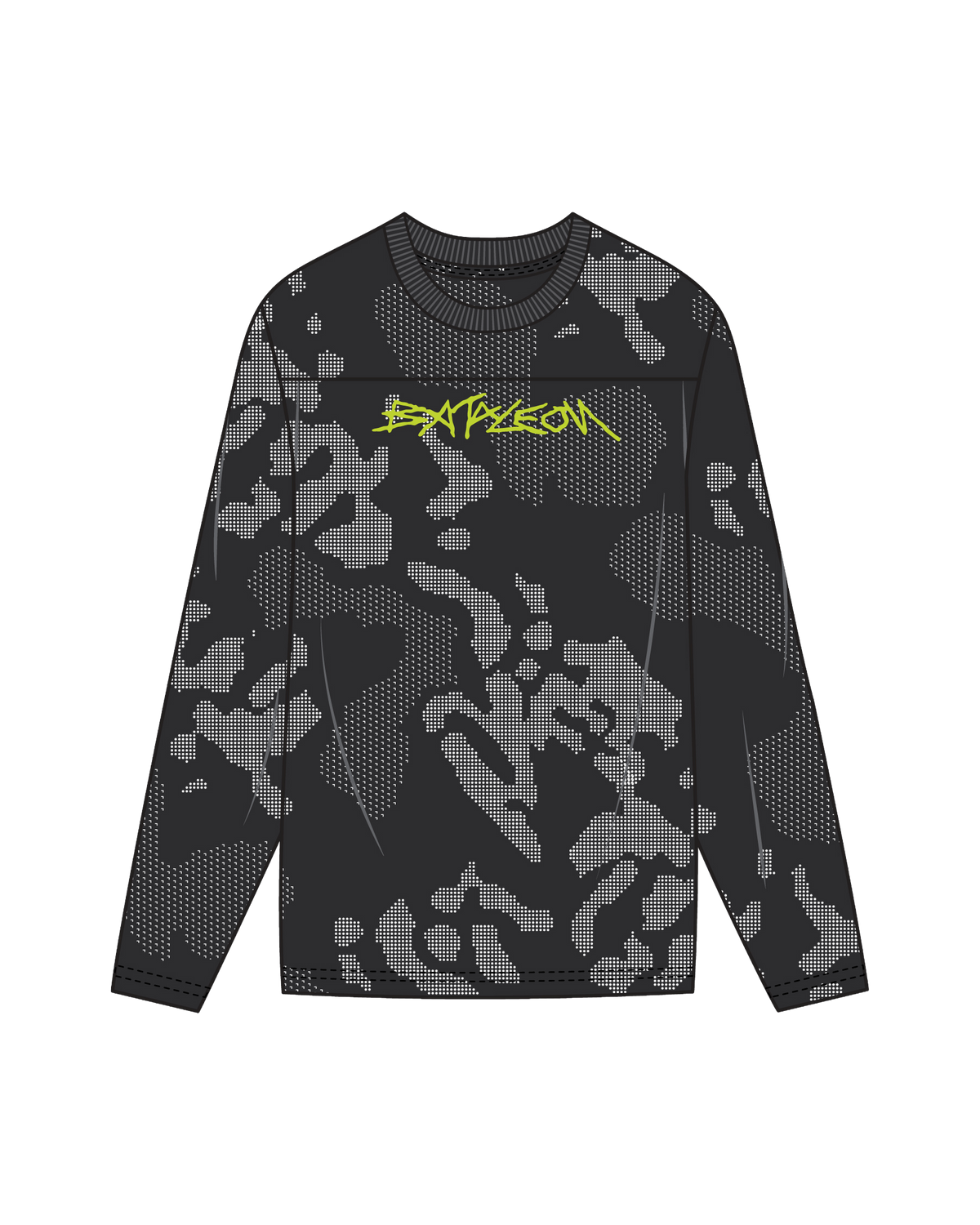 Black Bataleon Athlete long-sleeve snowboarding shirt for men, front view showing soft, comfortable layered snow sport apparel.