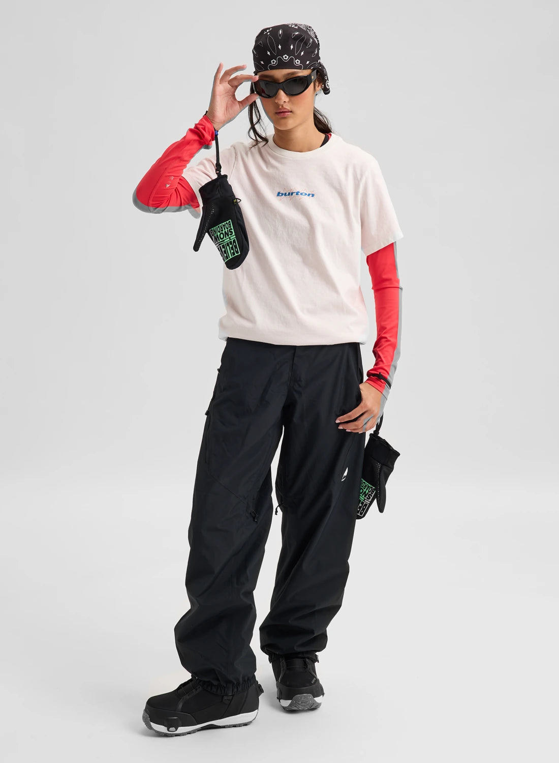 Women's Burton Reserve 2L Relaxed snow pants in True Black, showcasing a relaxed fit and durable waterproof fabric.