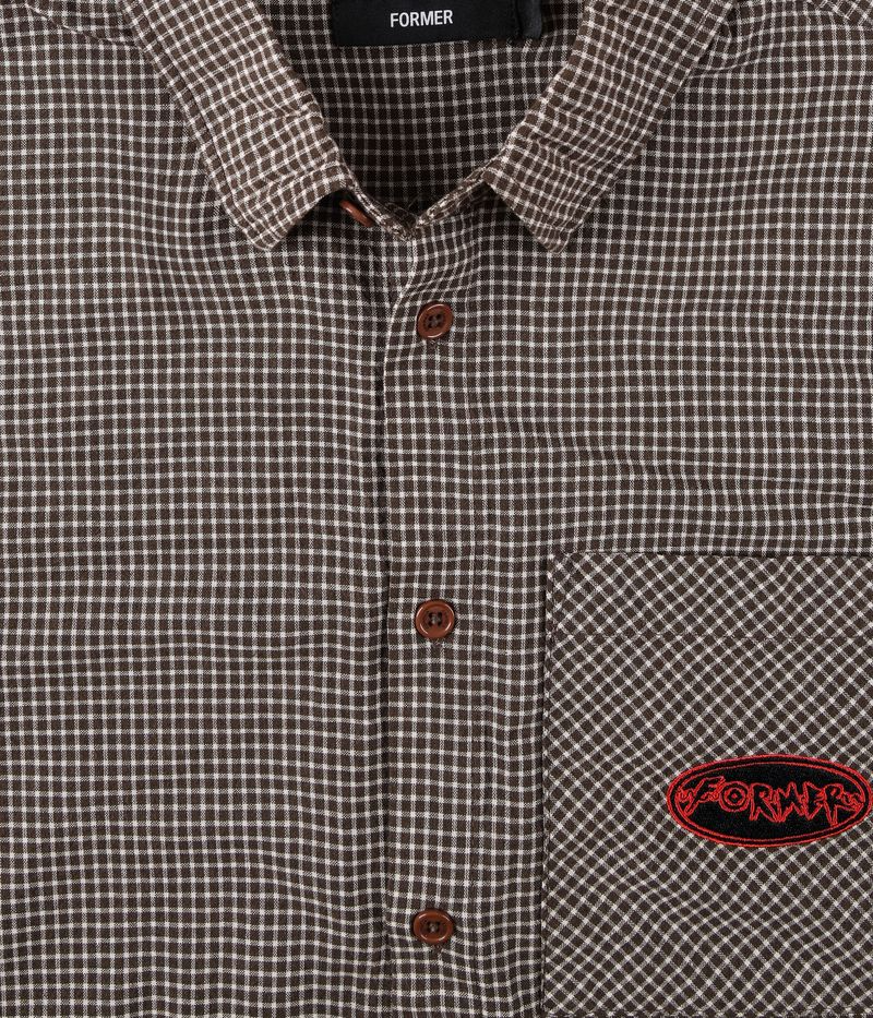 Former Merchandise Vivian Flatline Short Sleeve Button Up Shirt - People Skate and Snowboard