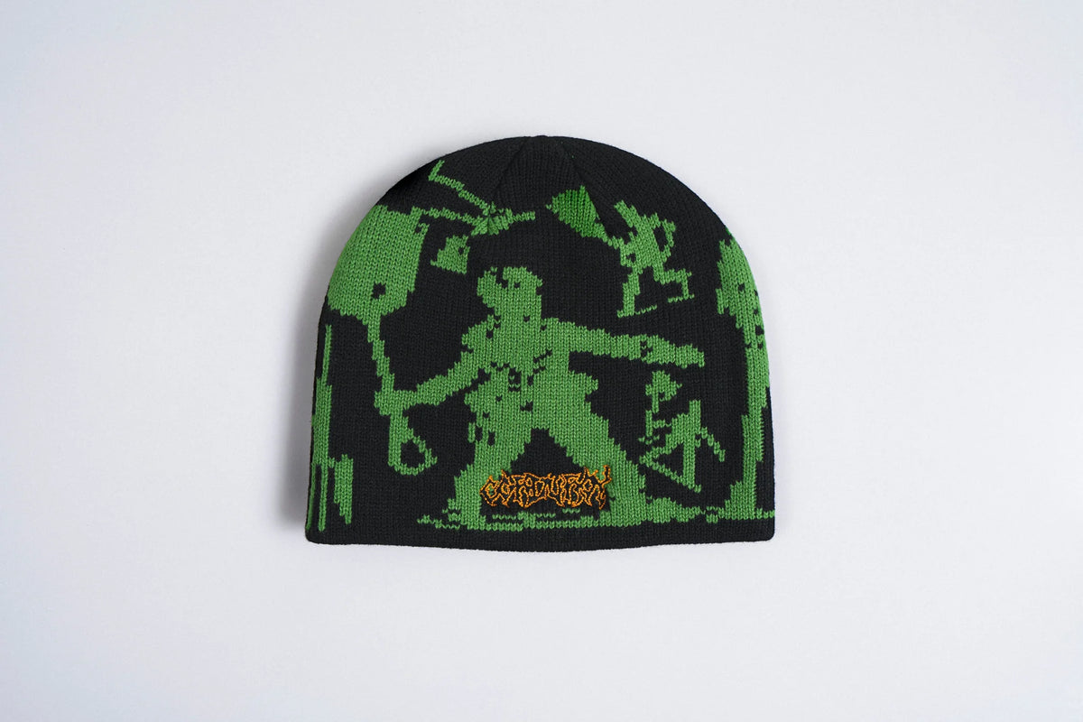 Black Corduroy FNG beanie by Reid Smith, stylish accessories headwear with soft corduroy fabric and snug fit.