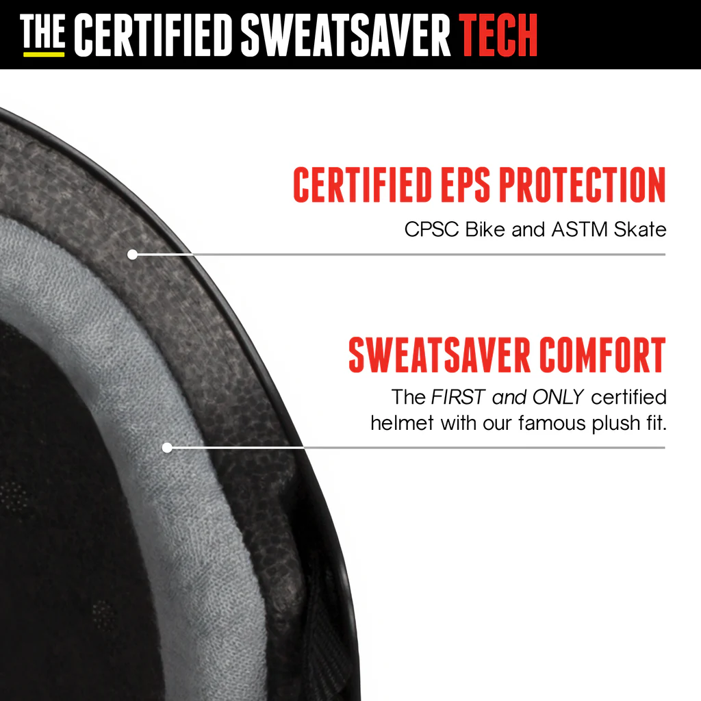 Triple 8 Certified Sweatsaver Skate Helmet - People Skate and Snowboard