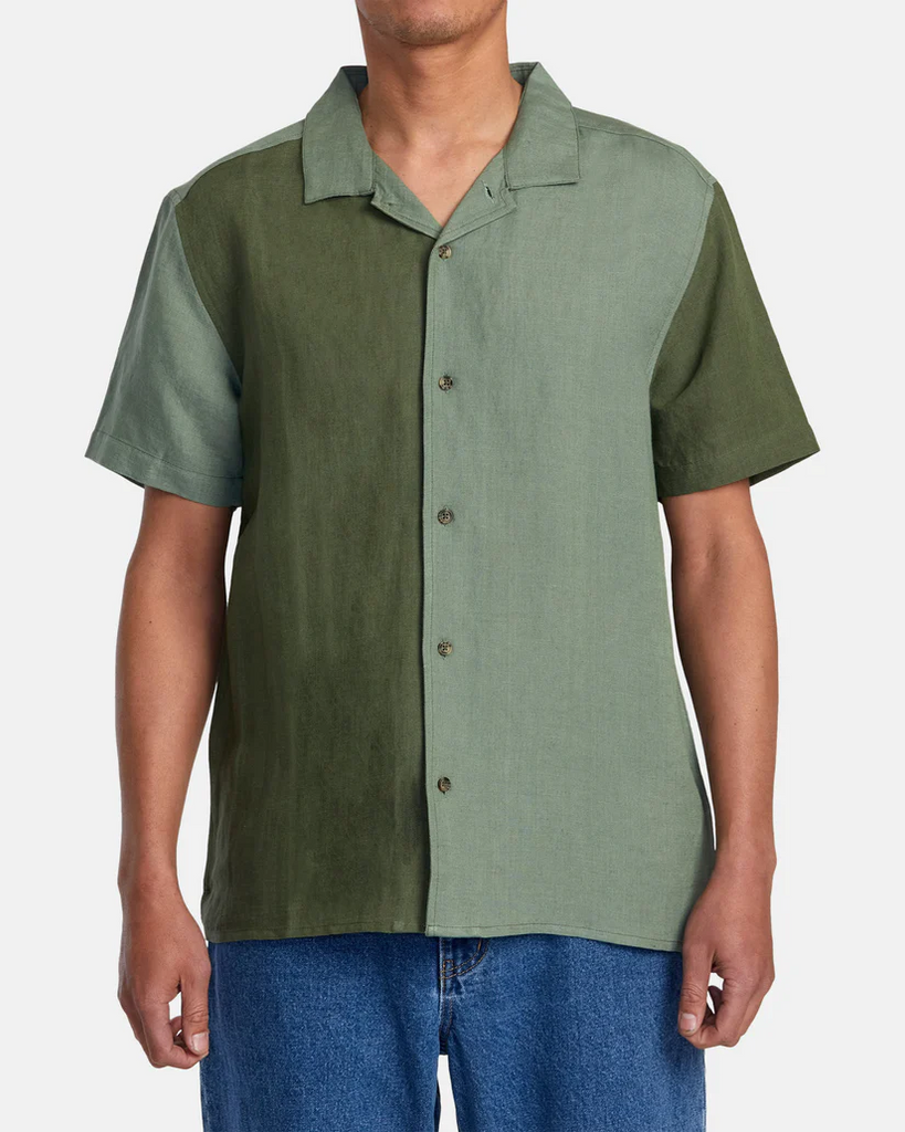 RVCA Vacancy Short Sleeve Woven Shirt - People Skate and Snowboard
