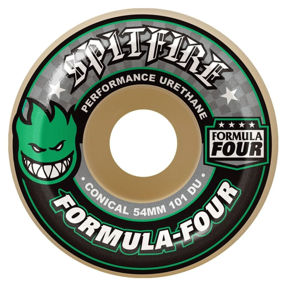 Spitfire Formula Four Conical 101d 52mm Skateboard Wheels - People Skate and Snowboard