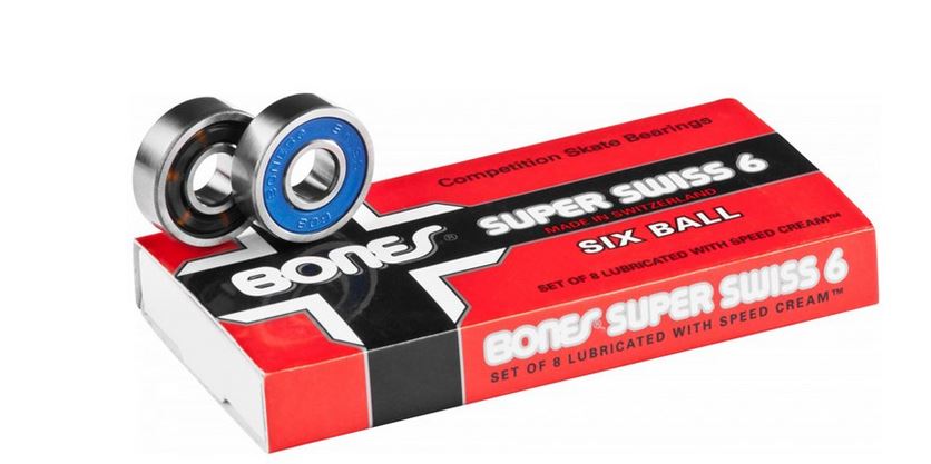 Bones Super Swiss Six Ball 6 Bearings - People Skate and Snowboard