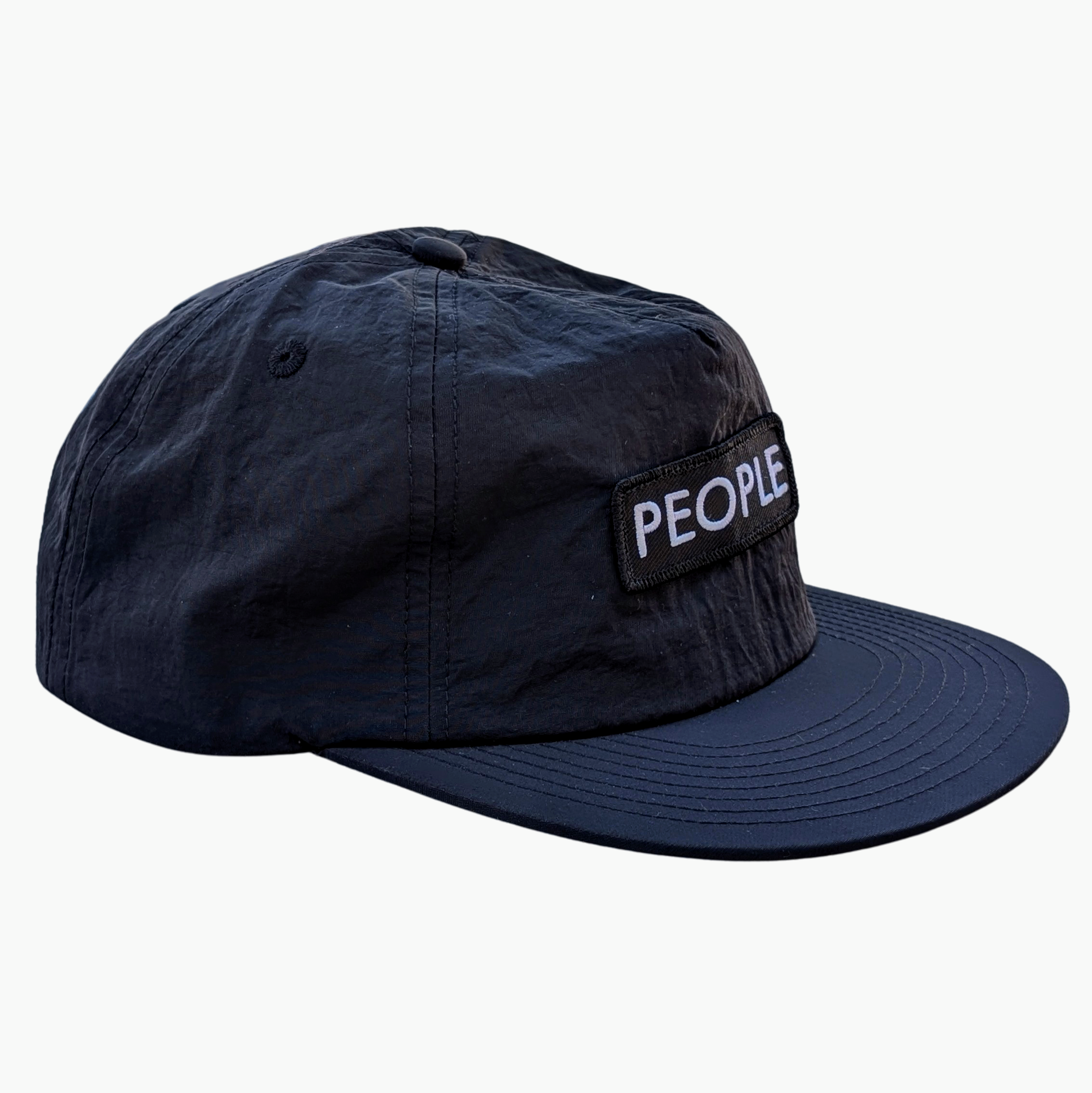 People Quad Logo Nylon Snapback Hat - People Skate and Snowboard