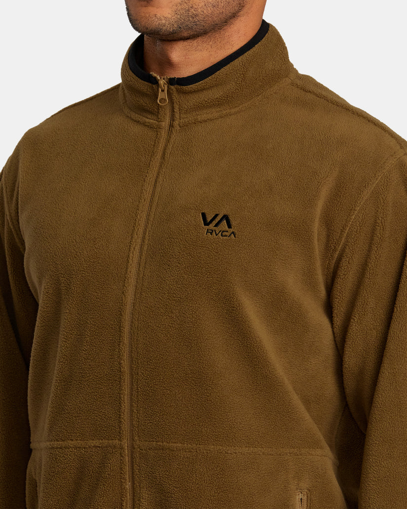 RVCA VA Essential Micro Fleece Zip Up - People Skate and Snowboard