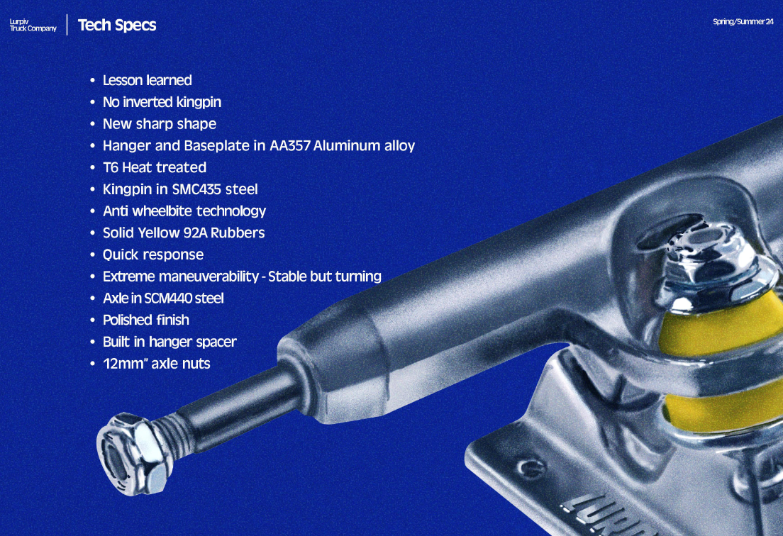 Lurpiv Polished Skateboard Trucks - People Skate and Snowboard