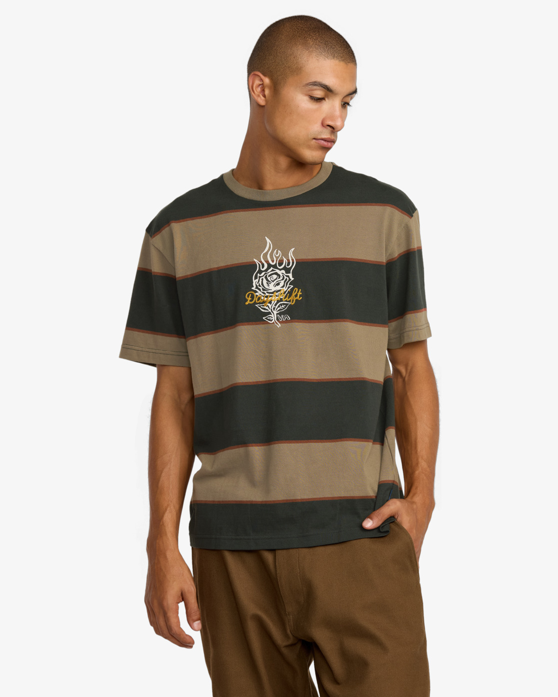 RVCA KSL Stripe Short Sleeve Tee - People Skate and Snowboard