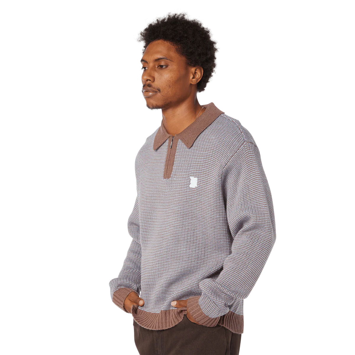 Huf Megablast Two Tone Waffle Sweater - People Skate and Snowboard
