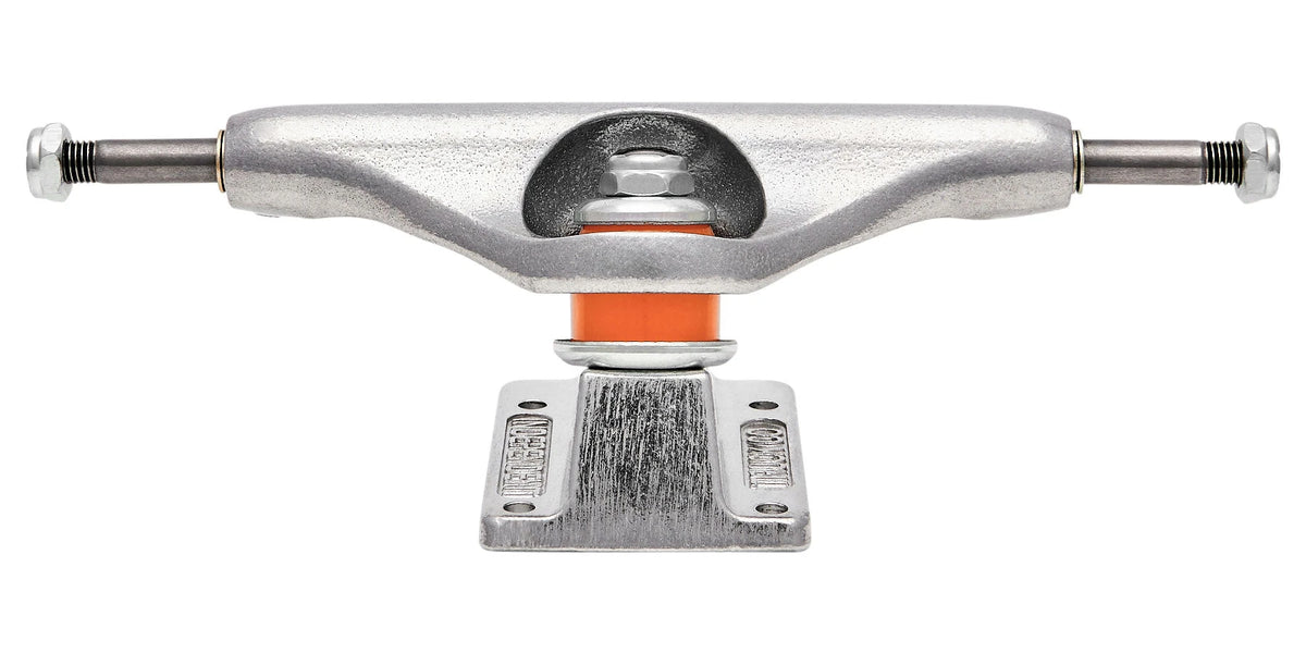 Independent Stage 11 polished standard skateboard trucks pair with silver finish
