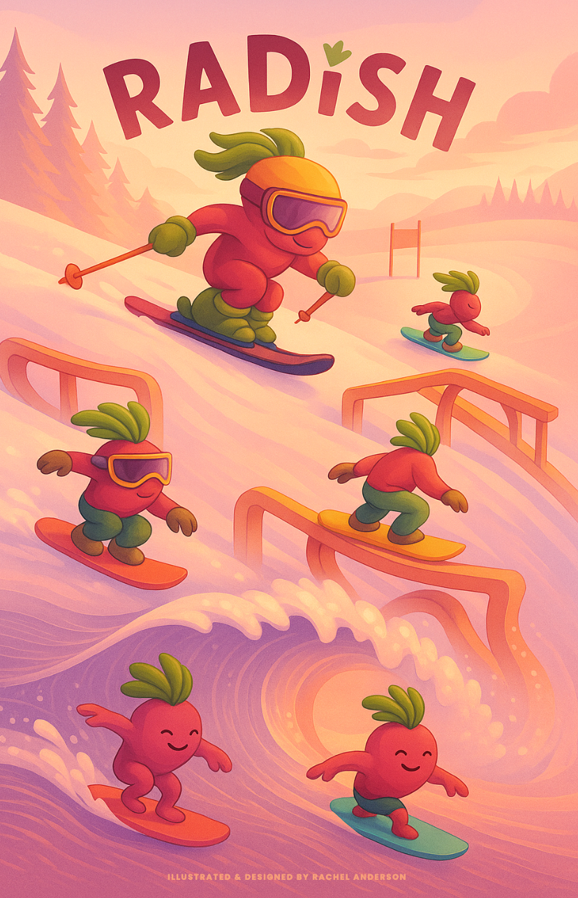 RAD-ish Coloring Book by Rachel Anderson - People Skate and Snowboard