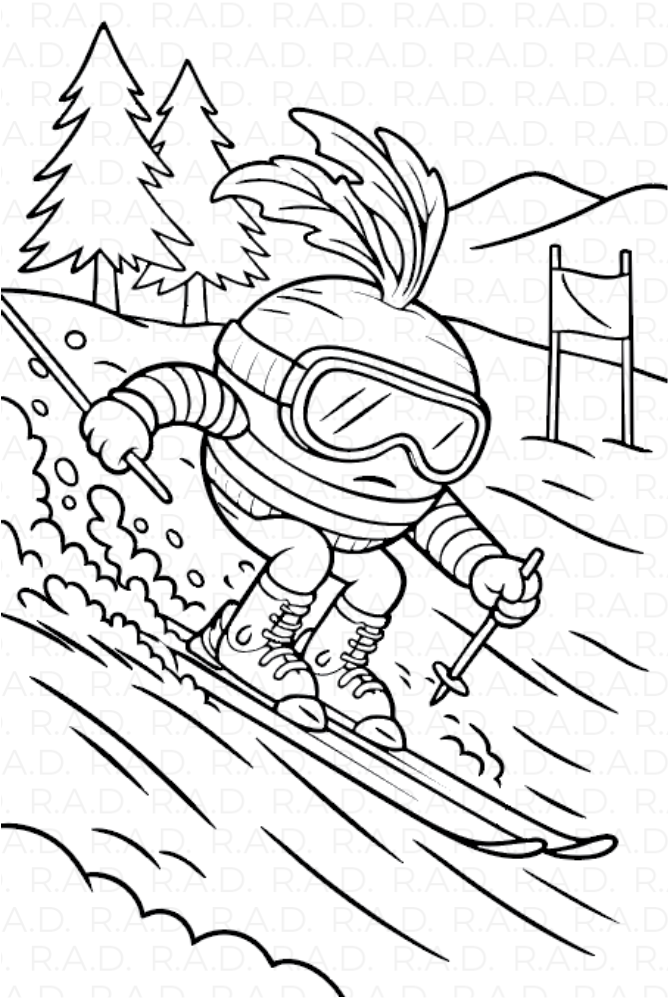 RAD-ish Coloring Book by Rachel Anderson - People Skate and Snowboard