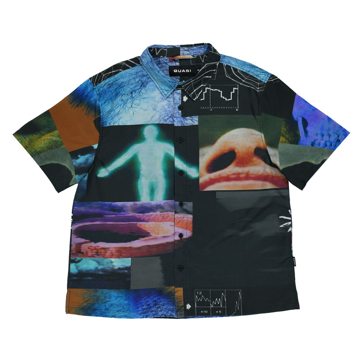Quasi Skateboards Dementia Short Sleeve Button Up Shirt size