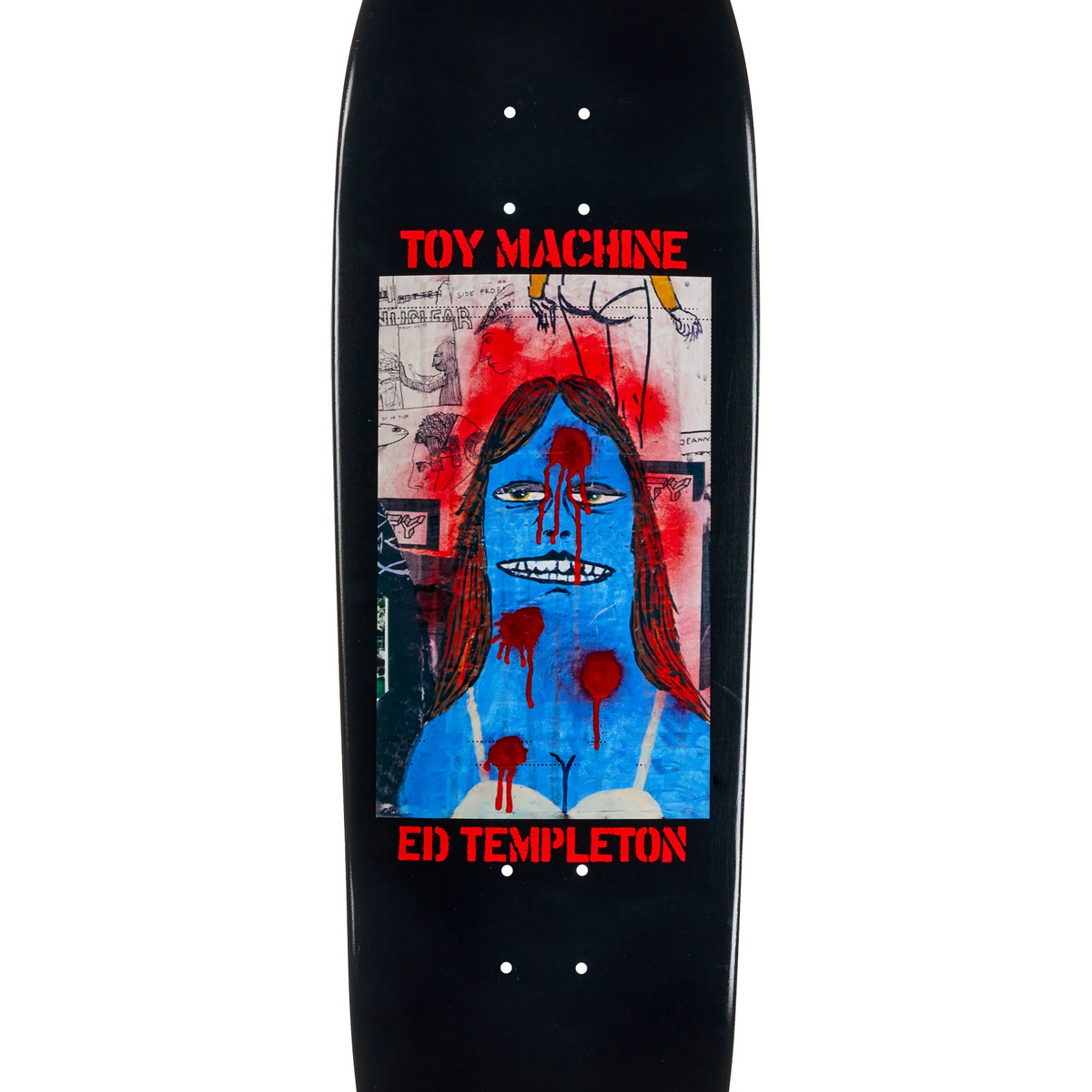 Toy Machine Ed Templeton Graffiti Shaped Skate Deck 9.5 Toy Machine Ed Templeton Graffiti Shaped Skate Deck 9.5