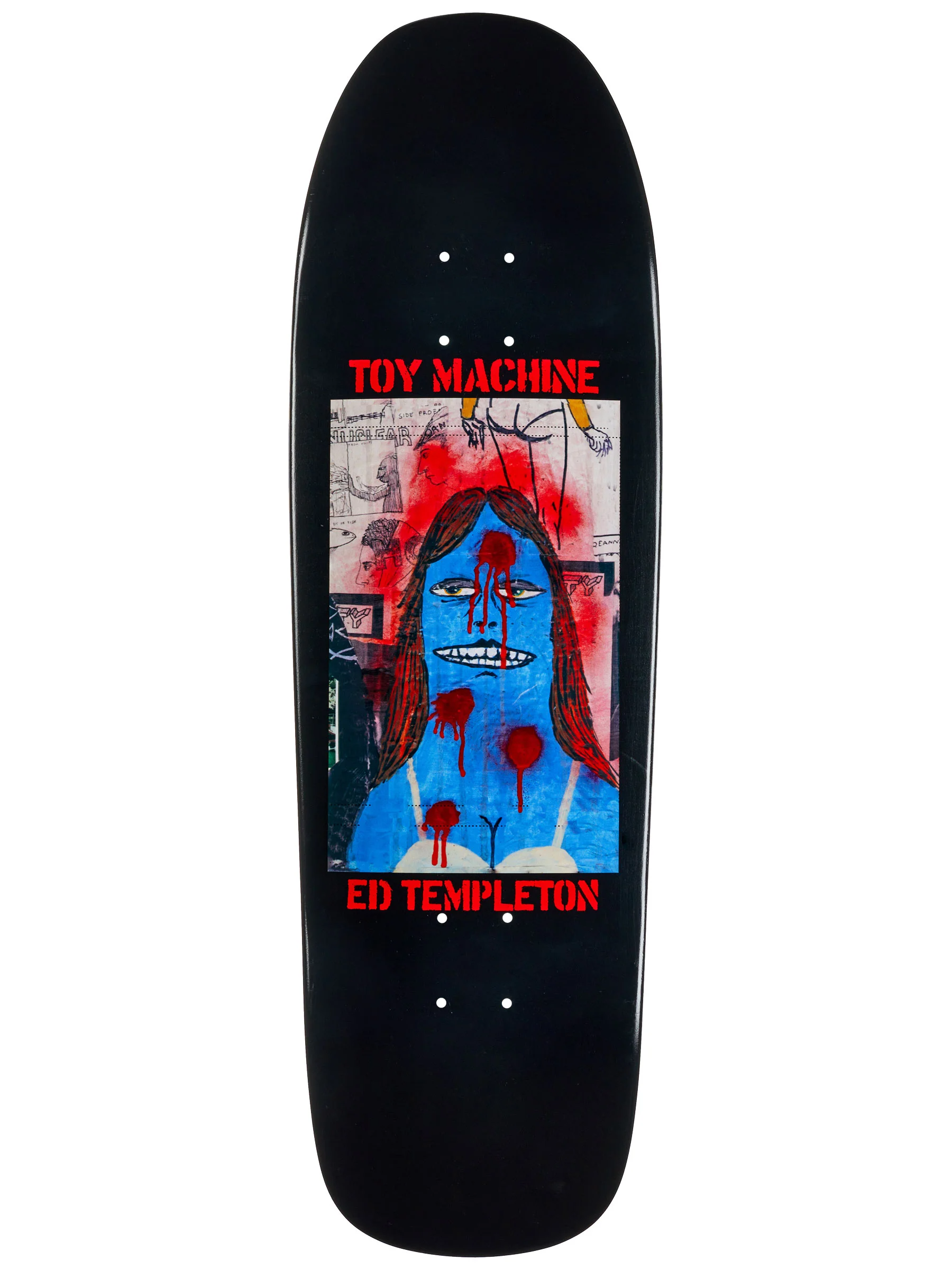 Toy Machine Ed Templeton Graffiti Shaped Skate Deck 9.5" x 32" - People Skate and Snowboard