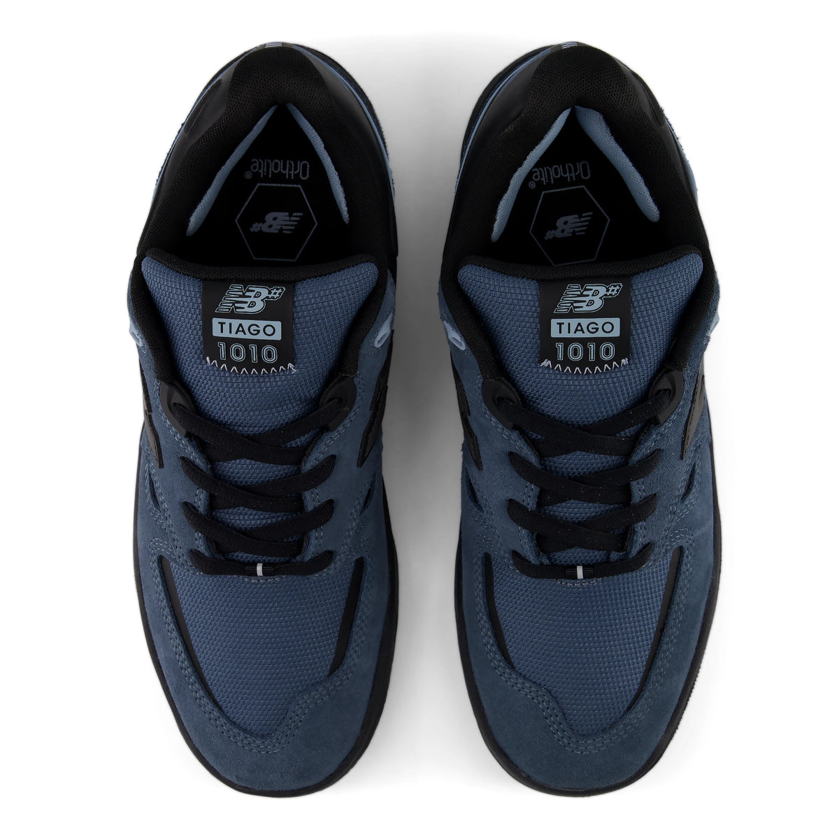 New Balance Numeric Tiago Lemos 1010 skate shoes in shadow blue and black, top view