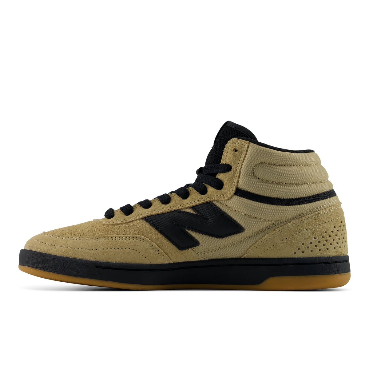New Balance Numeric 440 High V2 skate shoes in sand and black, side view