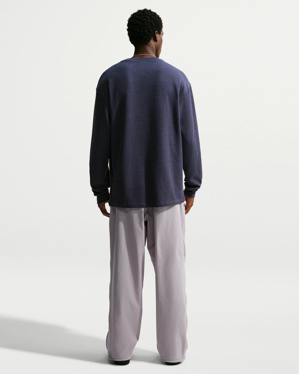 Nike SB Woven Skate Pants in Silver Lilac and Palest Purple, men's pants shown from the back
