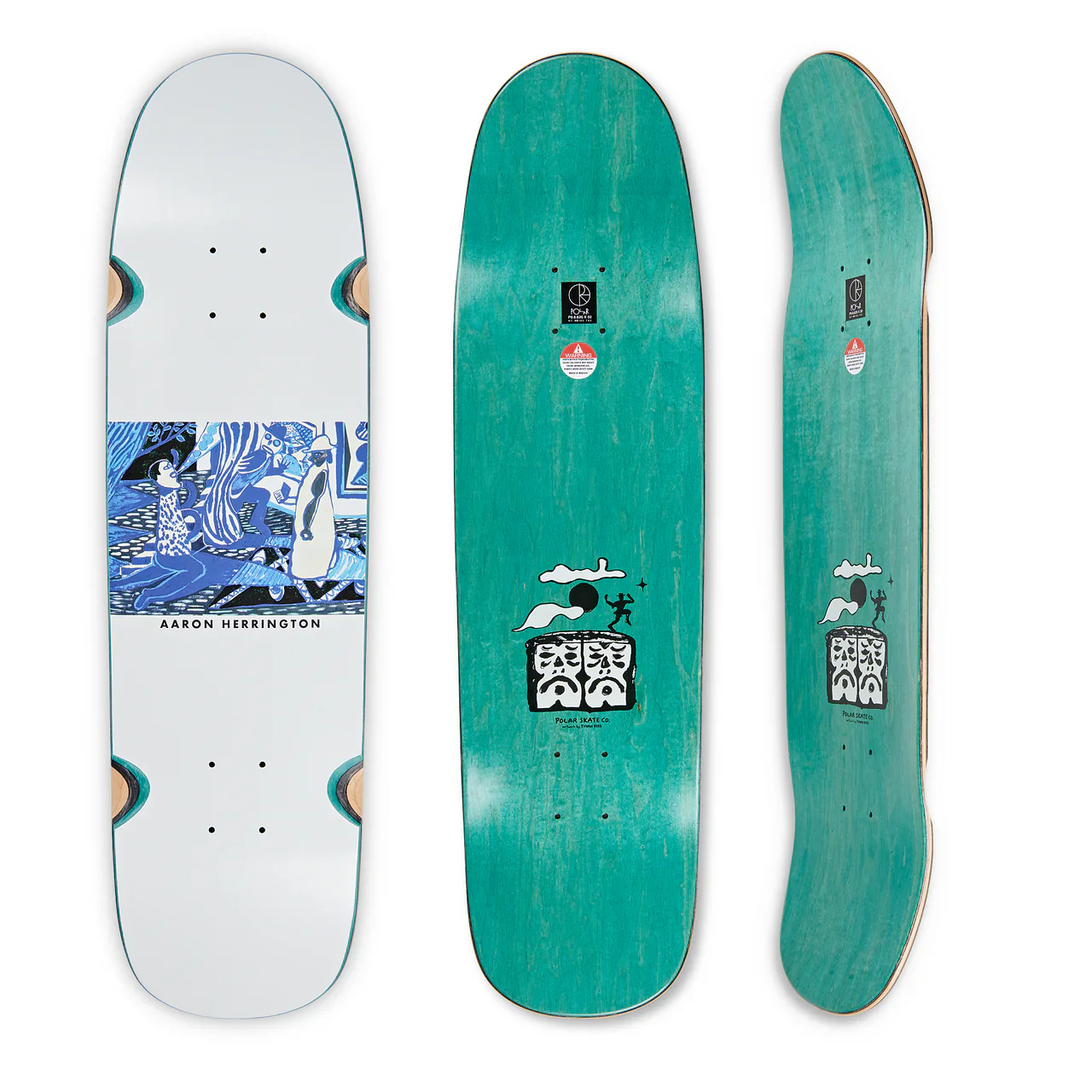 Polar Skate Co. Serenade Aaron Herrington P9 Shape Skate Deck 8.625" - People Skate and Snowboard