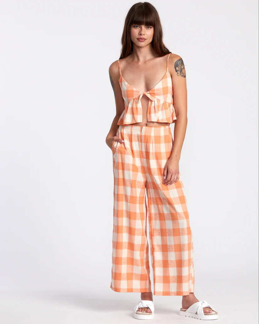 RVCA Womens Callum Printed Wide Leg Pant - People Skate and Snowboard