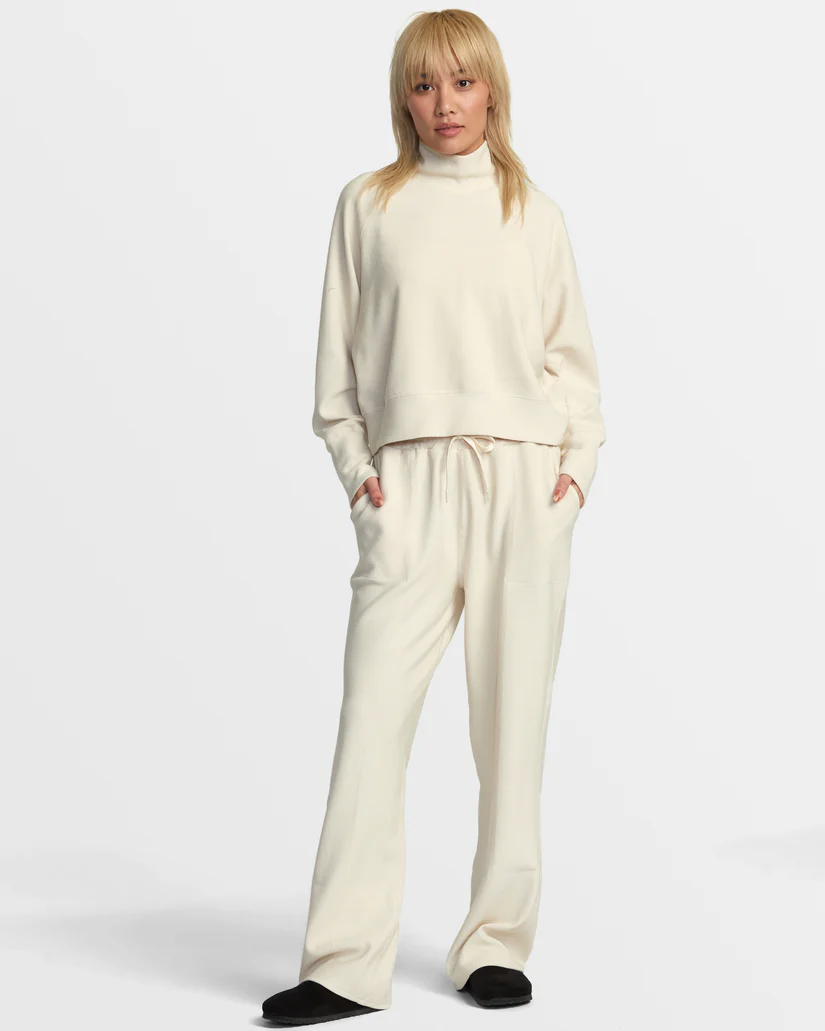 RVCA Womens Sofie Waffle Mock Neck Top - People Skate and Snowboard