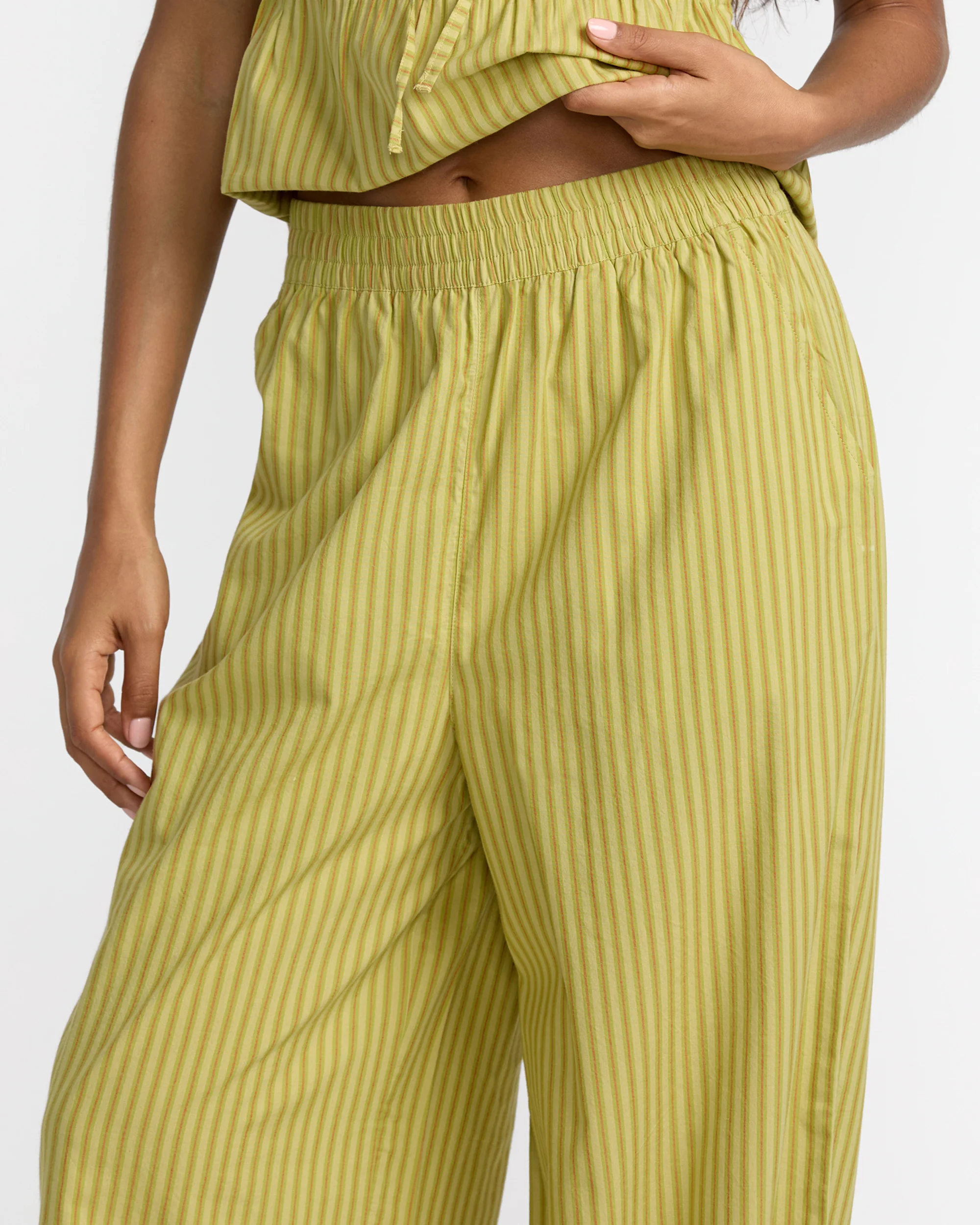 RVCA Womens Stripe New Yume Wide Leg Pant - People Skate and Snowboard