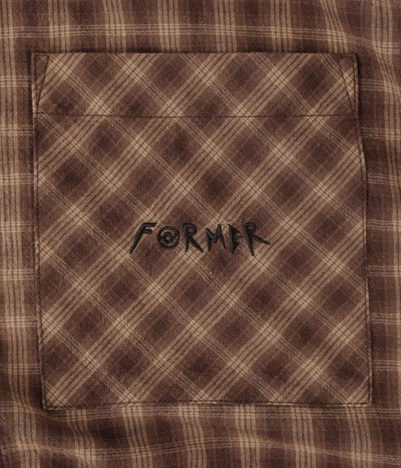 Former Merchandise Manners Check Short Sleeve Button Up Shirt - People Skate and Snowboard