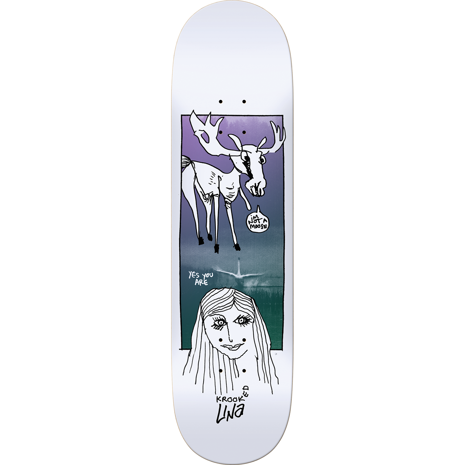 Krooked Una Debate Skate Deck 8.38" x 32.25" - People Skate and Snowboard