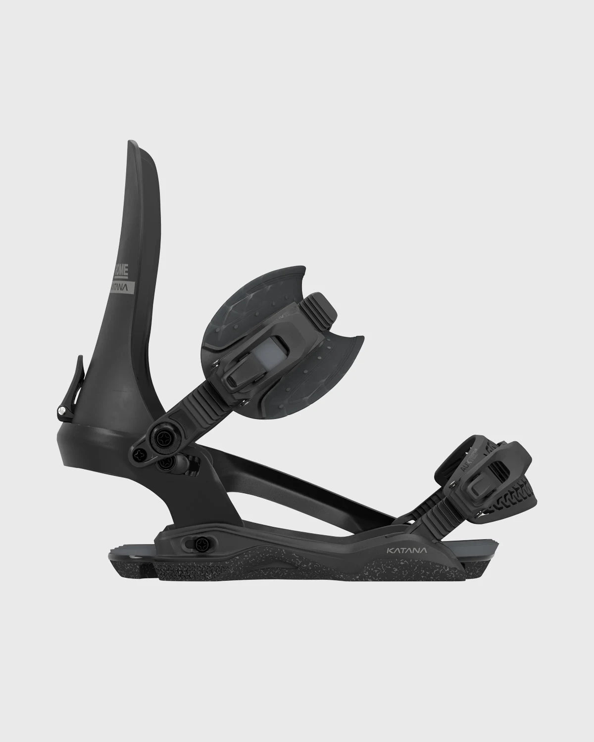 Rome Katana AW snowboard bindings in black, men's hardgoods view 4