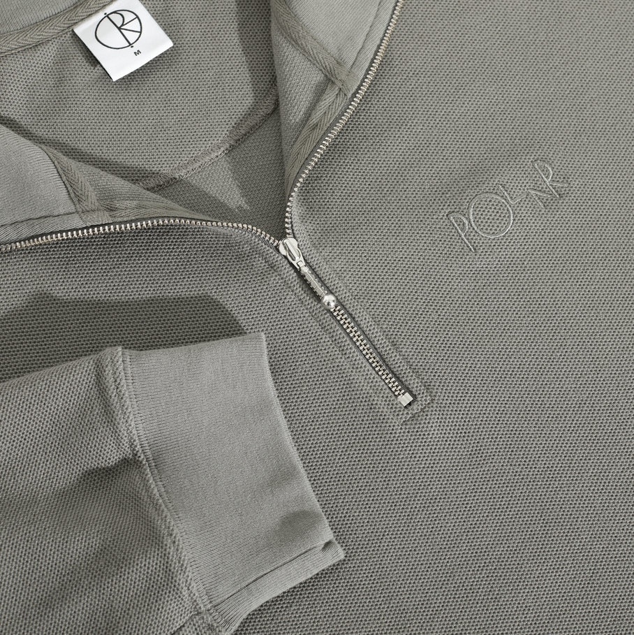 Polar Skate Co. Half Zip Pique Long Sleeve Shirt - People Skate and Snowboard