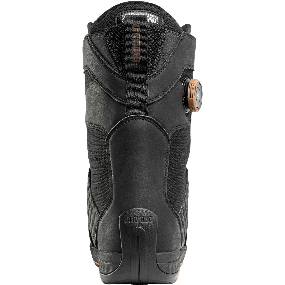 ThirtyTwo Lashed Double BOA Wide snowboard boots in black and gum with dual BOA lacing system