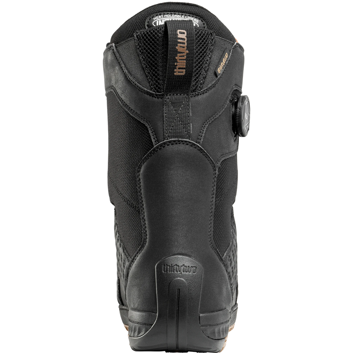 ThirtyTwo Lashed Hybrid snowboard boots in black and gum with snowboard-ready design