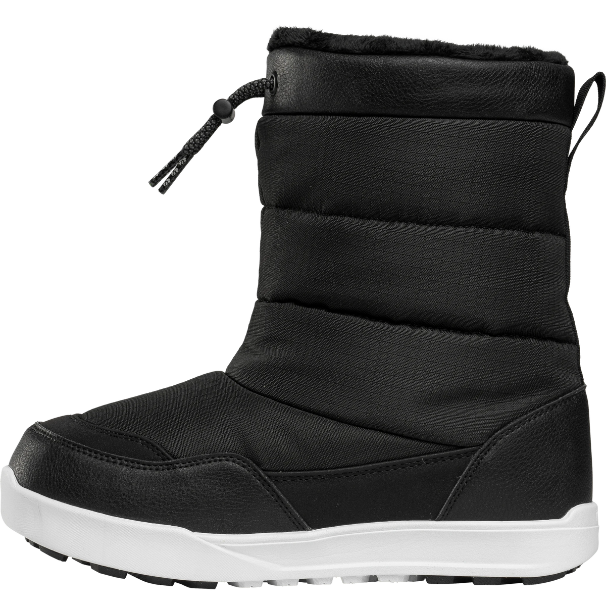 Black ThirtyTwo Moon Walker winter boots, men's lace-up snow boot side view