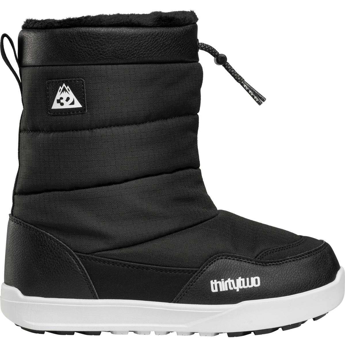 Black ThirtyTwo Moon Walker winter boots for men, side view