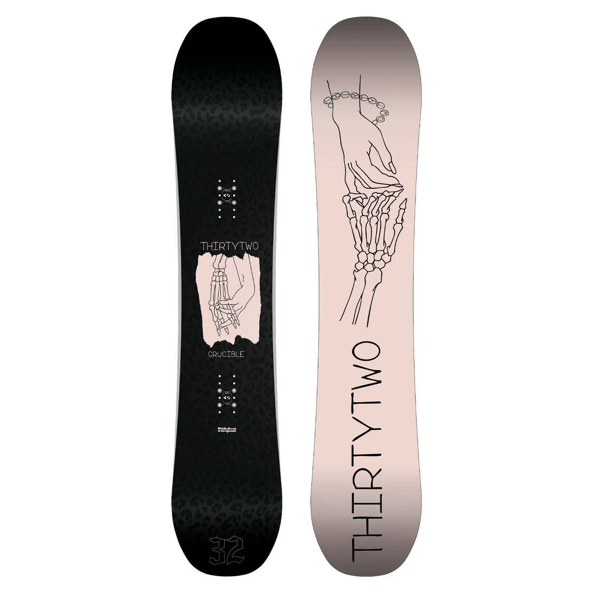 ThirtyTwo women's Crucible snowboard with sleek directional shape and all-mountain board design