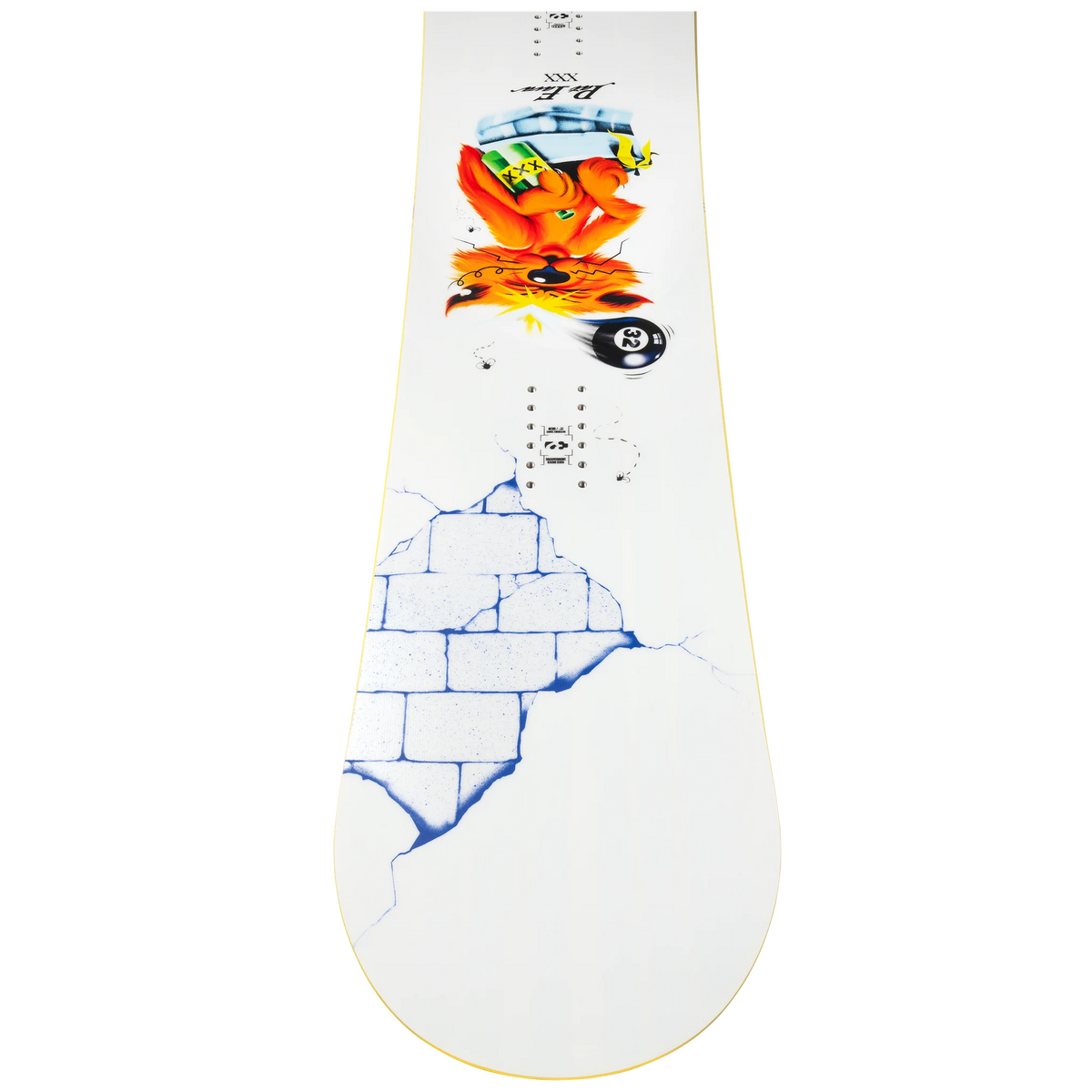 ThirtyTwo XXX Fava Pro snowboard view 7, men’s hardgoods board with bold graphic design