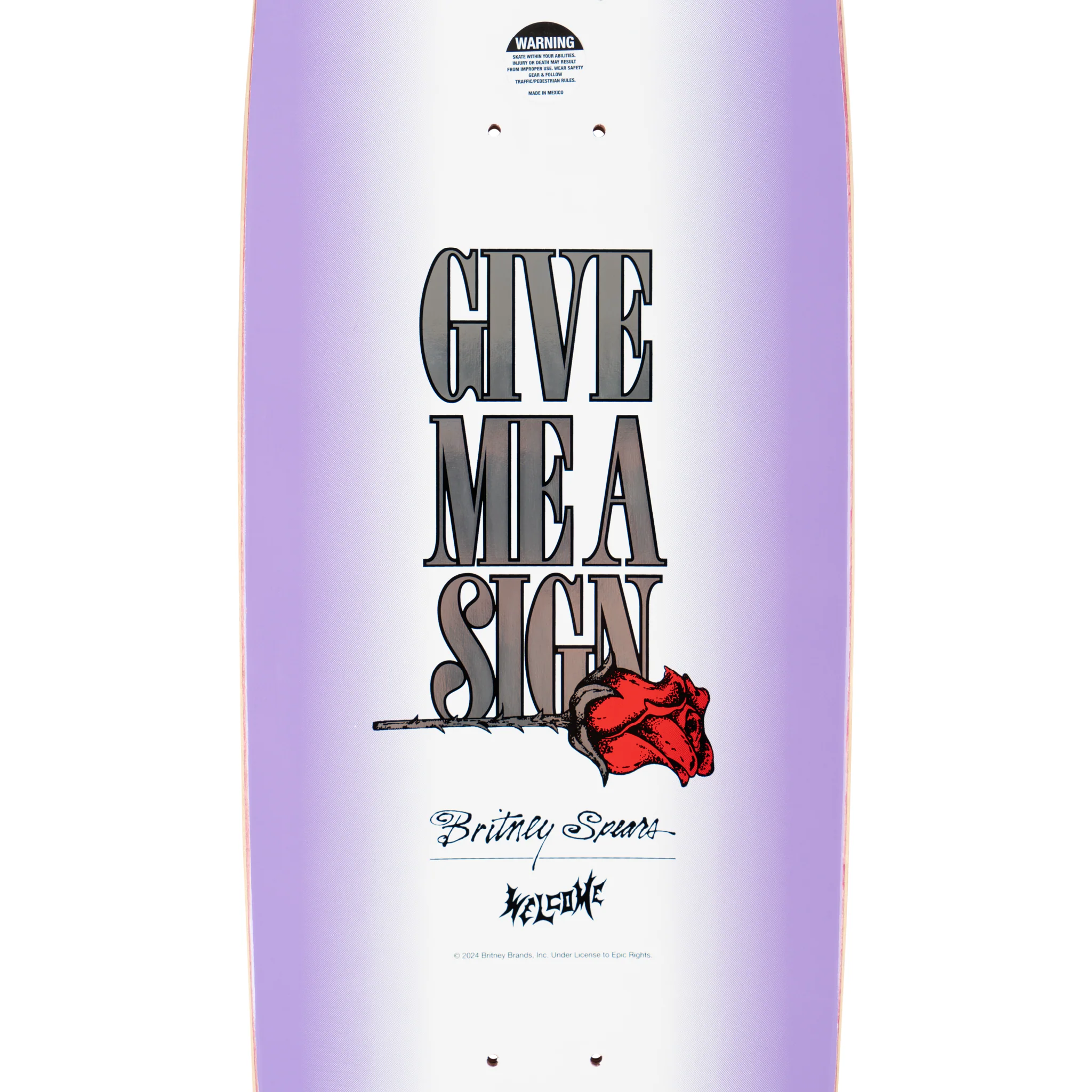 Welcome X Britney Spears Angel on Boline Shaped Skate Deck 9.5" - People Skate and Snowboard