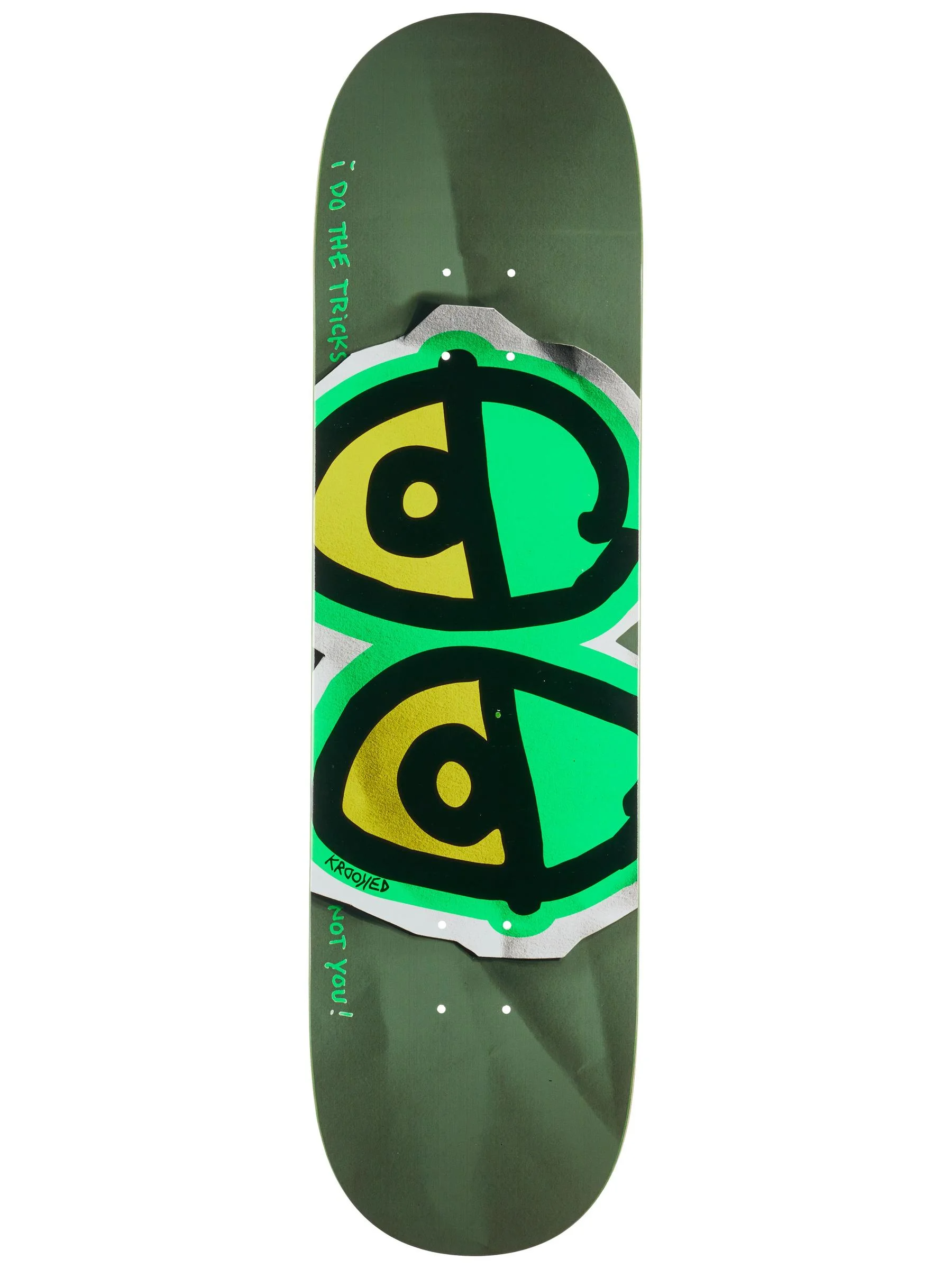 Krooked DBX Eyes Light Green Full SE Skate Deck 8.25" - People Skate and Snowboard