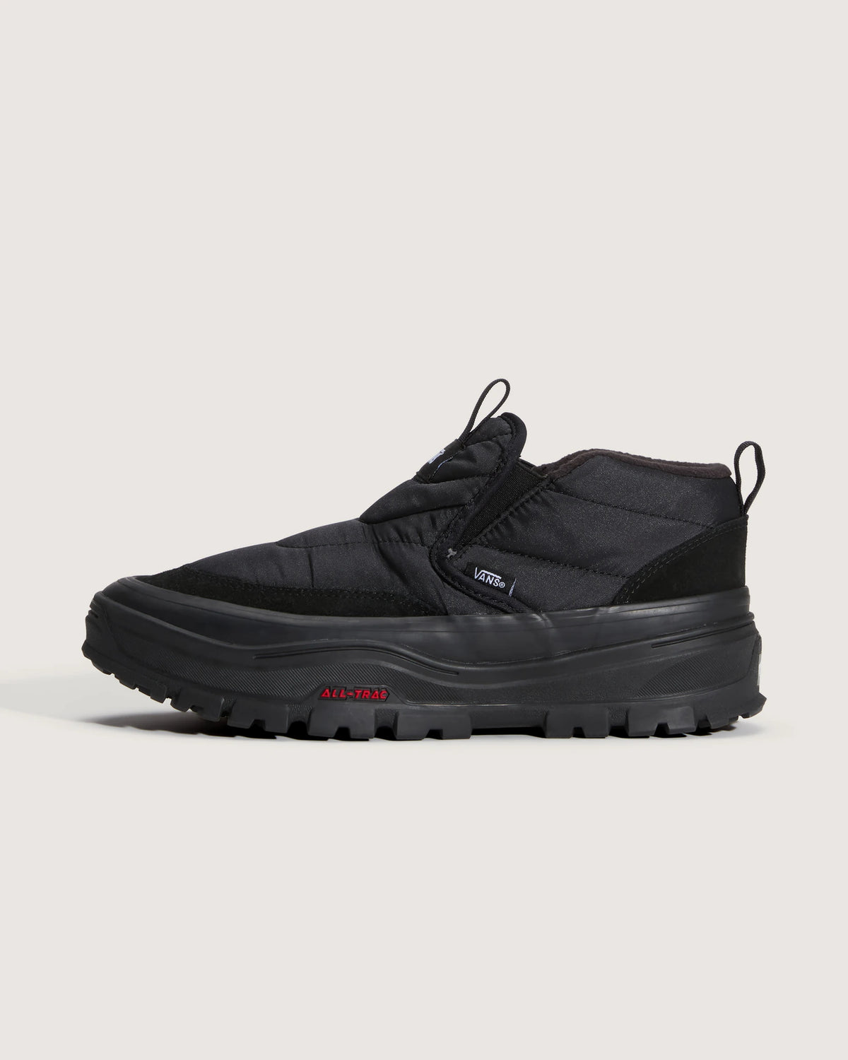 Vans Mid-Slip Puff Shoes - Black / Black - side view
