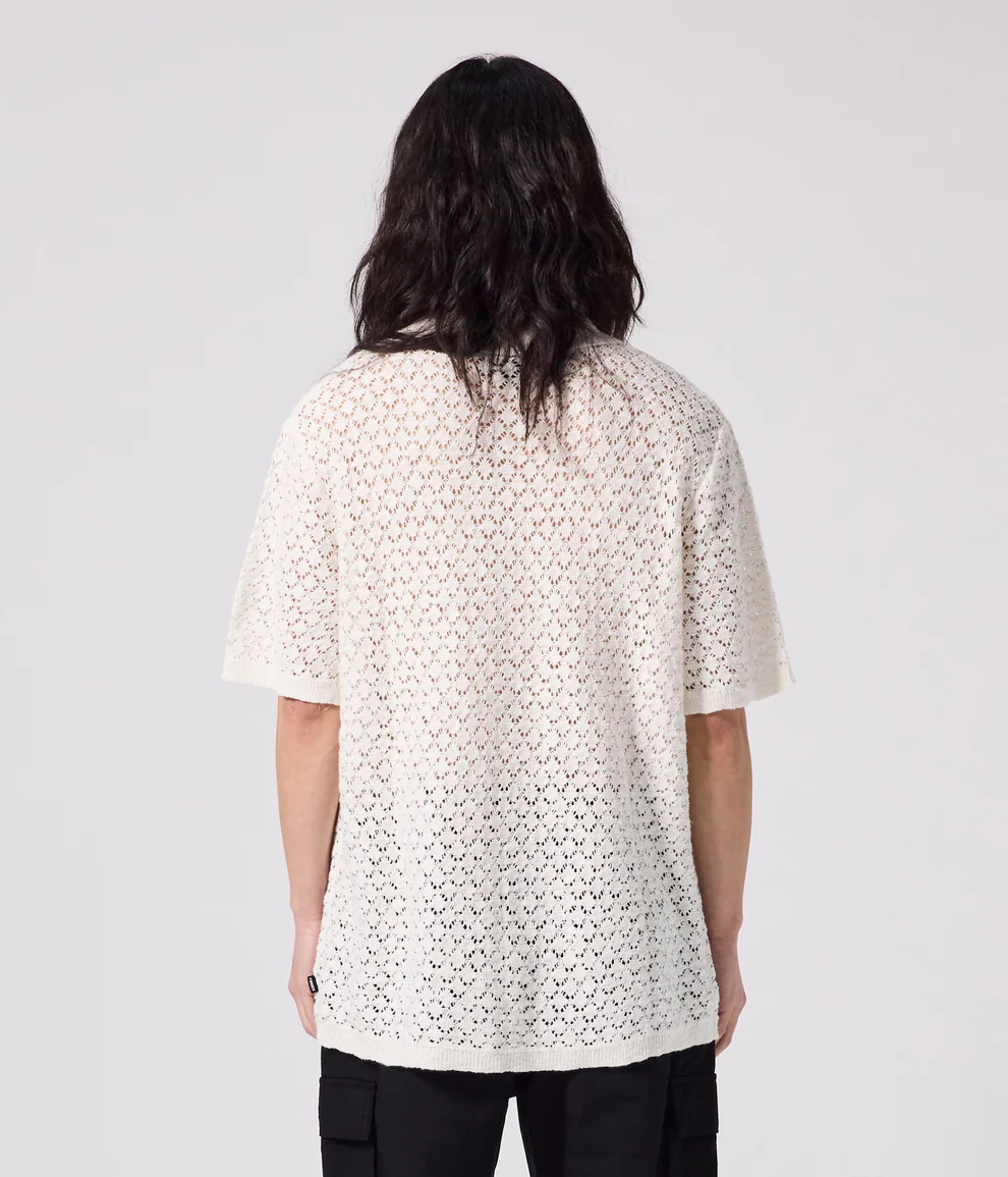 Former AG Crochet Knit Polo - People Skate and Snowboard