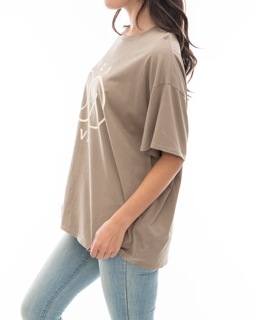 RVCA Womens Andrew Pommier Venn Diagram Baggie Tee - People Skate and Snowboard