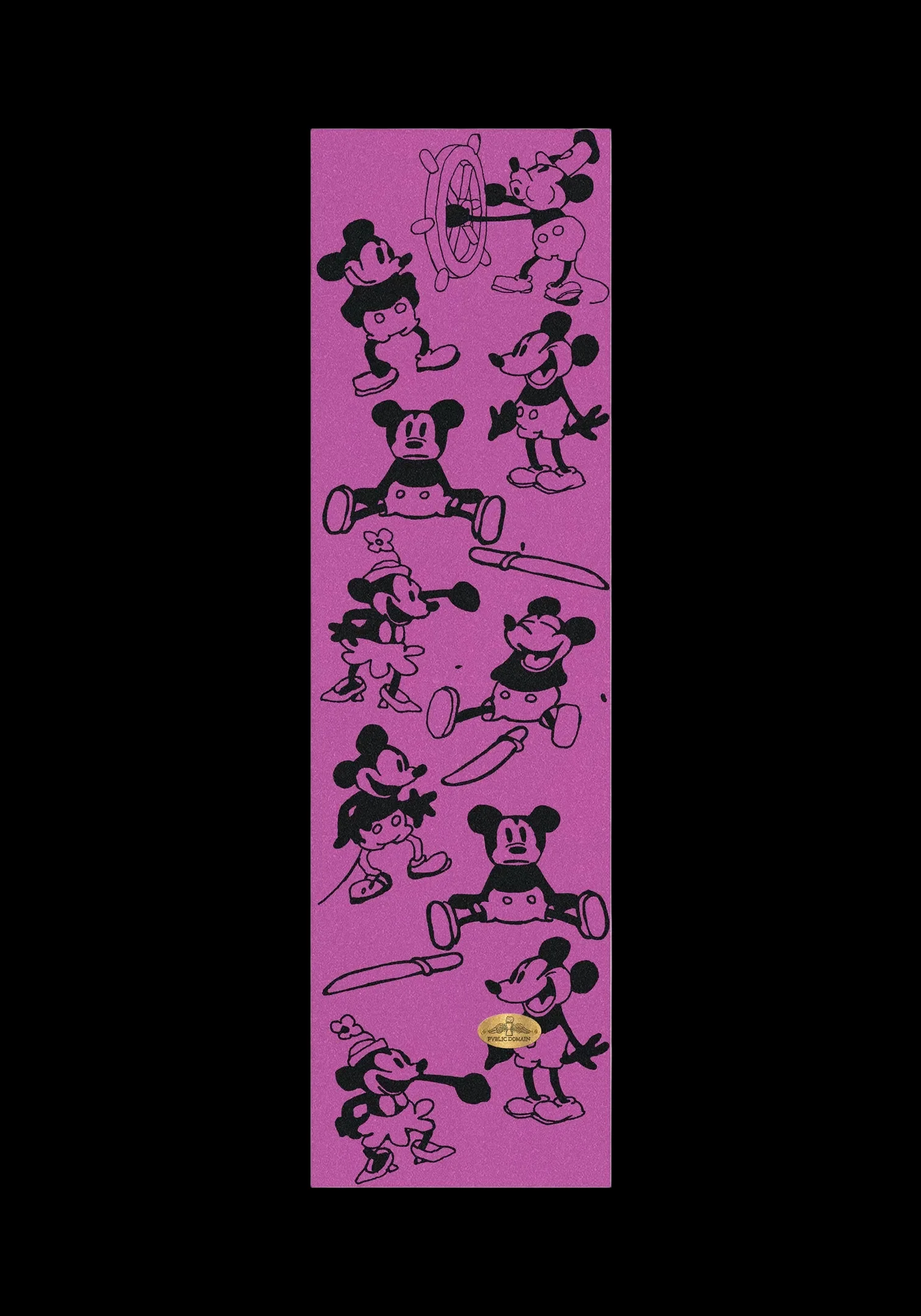 Pvblic Domain Mouse Pink Perforated Grip Tape Sheet 9"x33" - People Skate and Snowboard